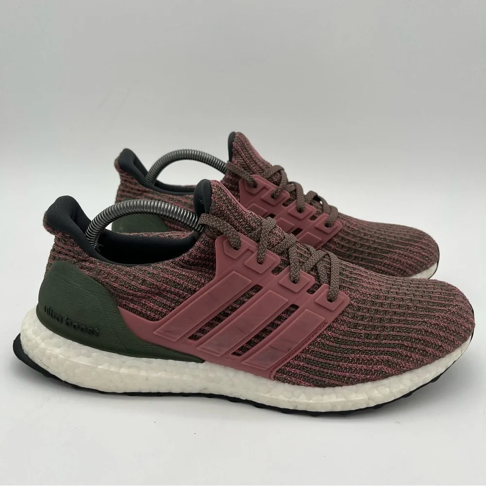 adidas Ultraboost Athletic Shoes in Rosewood and Olive